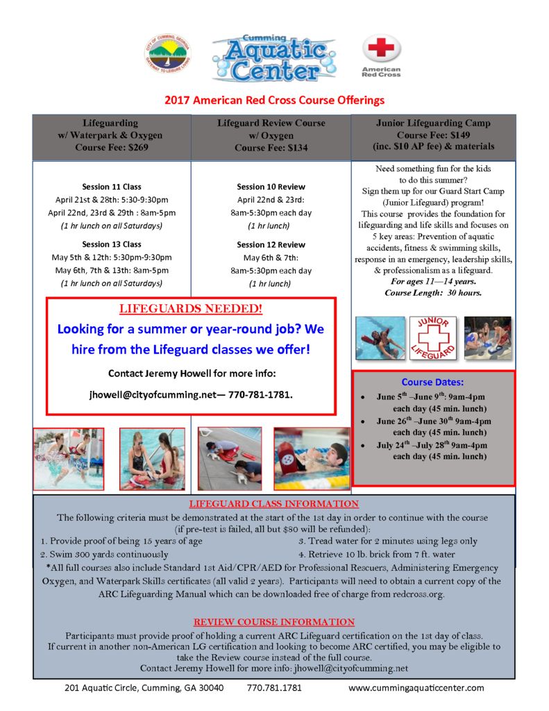 thumbnail of 2017 American Red Cross Course Offerings Spring Summer 1